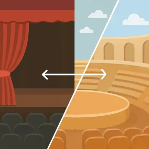 تفاوت سالن تئاتر با امفی تئاتر