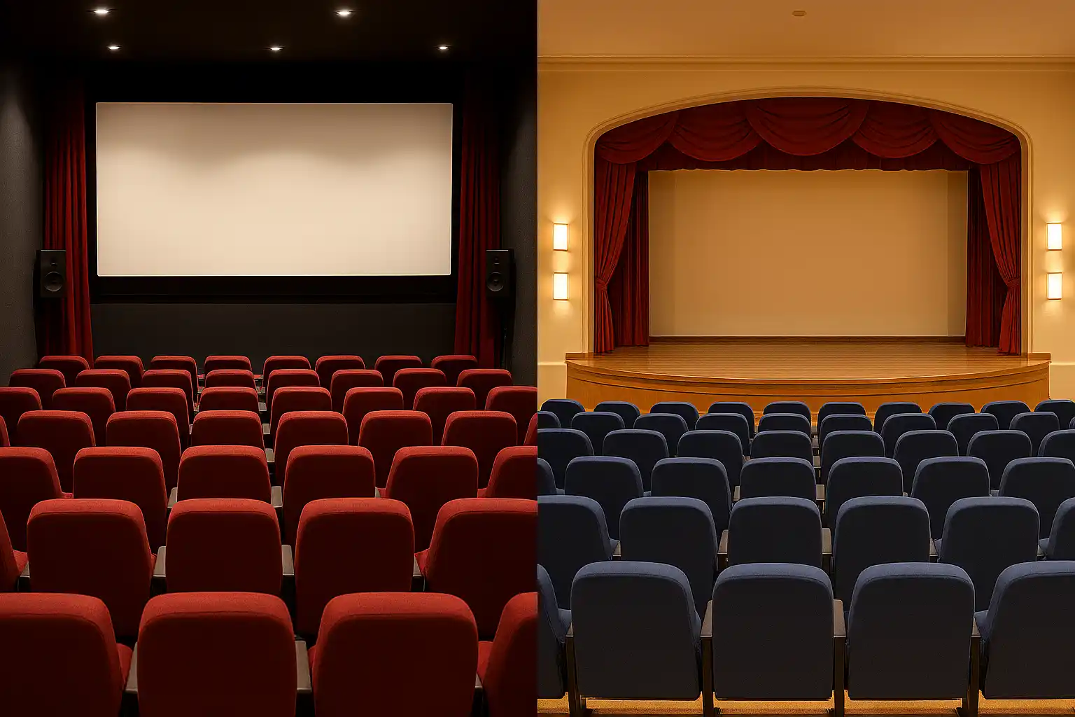 تفاوت سالن سینما و آمفی‌تئاتر